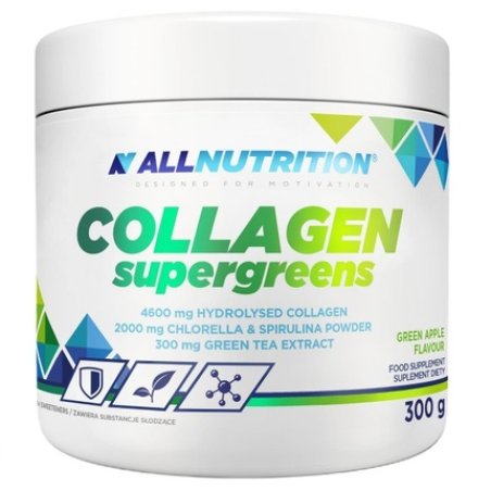 Allnutrition Collagen Supergreens Green Apple 300g