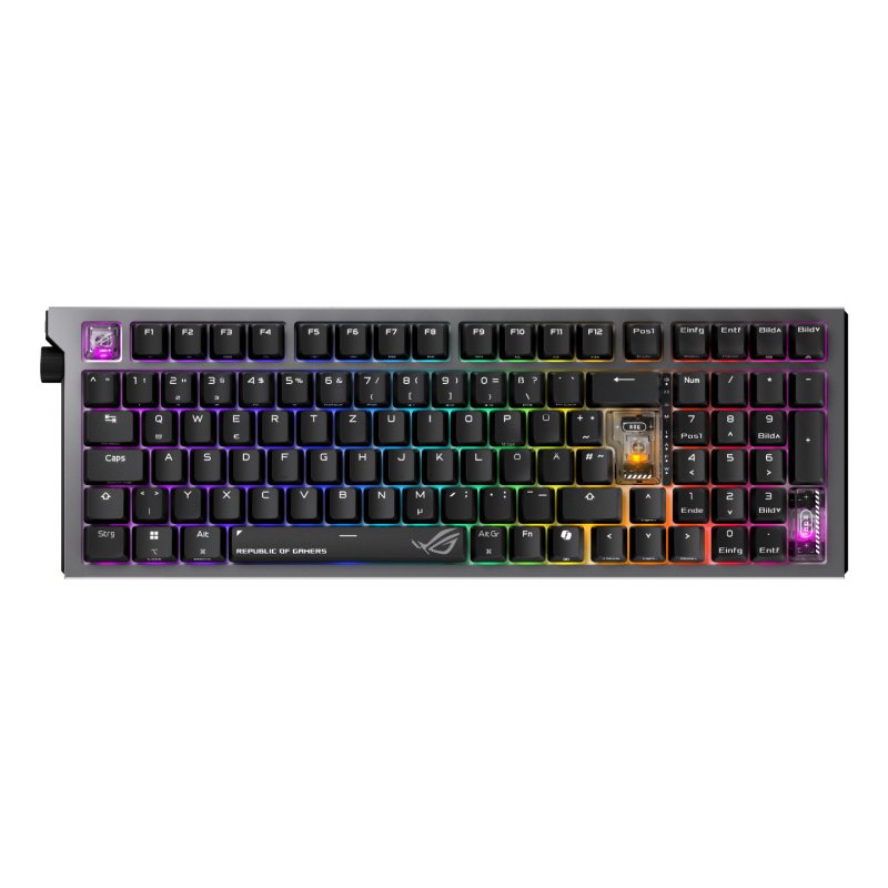 ASUS ROG Strix Morph 96 Wireless clavier Gaming USB RF Wireless Bluetooth QWERTZ Allemand Noir