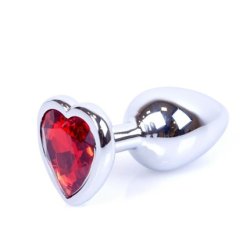 Mylove Metal Anal Plug Silver Red