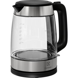 Electrolux E4GK1-4GB bouilloire 1,7 L 2200 W Noir, Acier inoxydable, Transparent