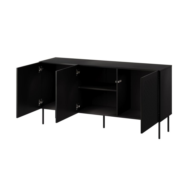 Cama Commode SIENA 150.5x40x75 noir mat