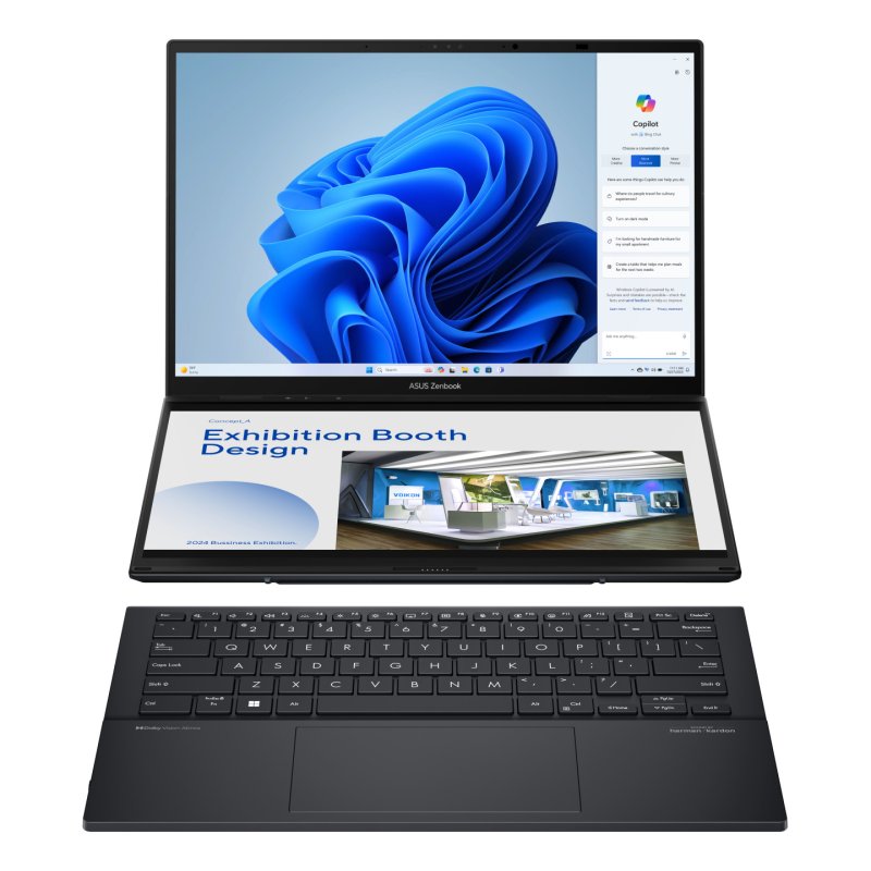 ASUS Zenbook Duo UX8406CA-ISCQL302X Intel Core Ultra 9 285H Hybride (2-en-1) 35,6 cm (14") Écran tactile WUXGA 32 Go