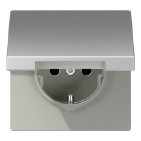 JUNG AL 1520 KL prise de courant CEE 7/3 Aluminium