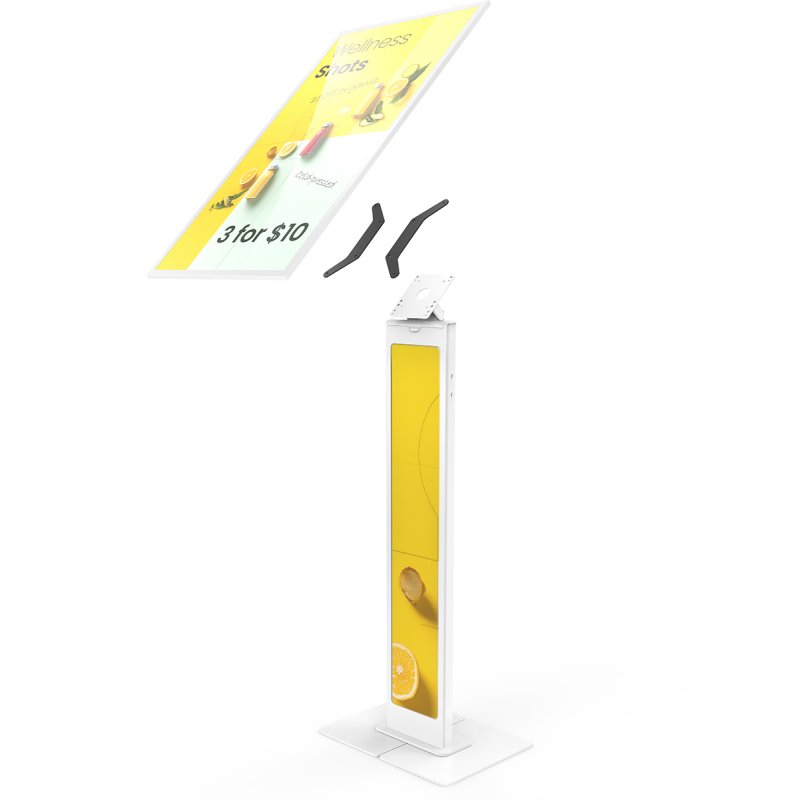 Compulocks Brandable Floor Stand for the Samsung E-Paper Smart Signage - White