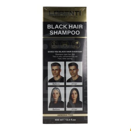 Lorenti Black Hair Coloring Shampoo 400 Ml