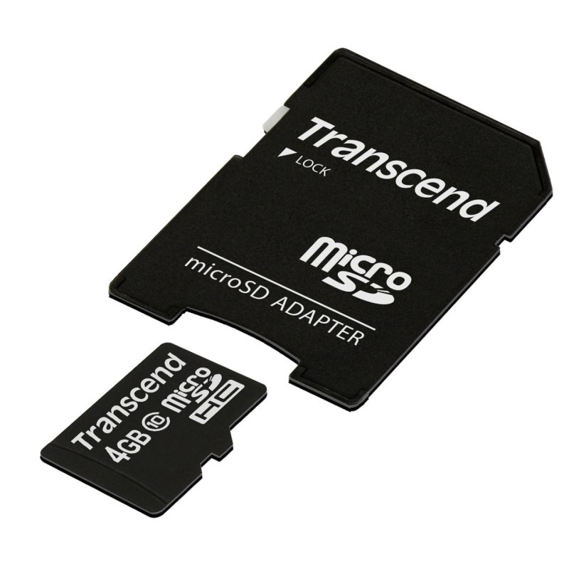4GB microSD w/adapter Class10