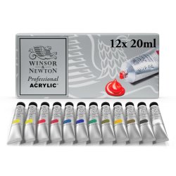 Winsor & Newton 5012572013321 acrylic paint 20 ml Black, Blue, Brown, Green, Pink, Red, White, Yellow Tube