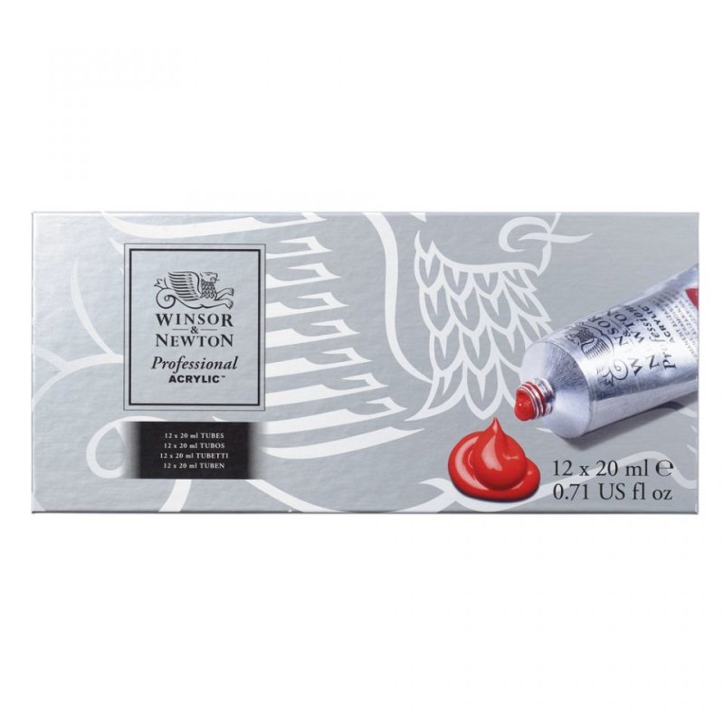 Winsor & Newton 5012572013321 peinture acrylique 20 ml Noir, Bleu, Marron, Vert, Rose, Rouge, Blanc, Jaune Tuyau
