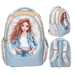Topmodel - School Backpack FESTIVAL FUN - Cream, Gold, Light Blue