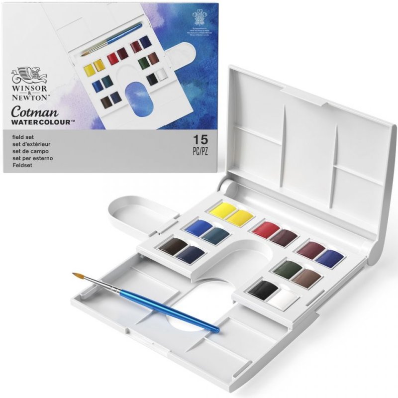 Winsor & Newton - Cotman Watercolour Set 14x1/2 Pans (831058)