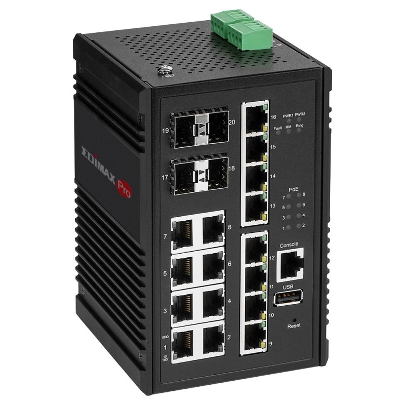 Edimax IGS-5416P network switch Managed Gigabit Ethernet (10/100/1000) Power over Ethernet (PoE) Black