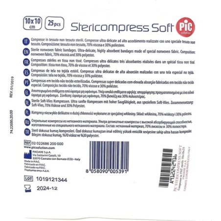 Garza Hydrophilic Compress 10x10cm 25 Pieces - Die Cut