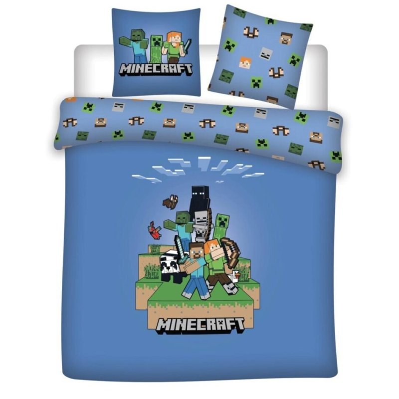 MINECRAFT - Parure de lit 240x220cm 2x65x65cm