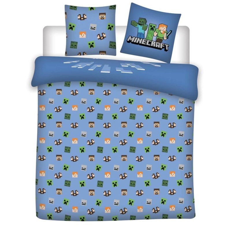 MINECRAFT - Parure de lit 240x220cm 2x65x65cm