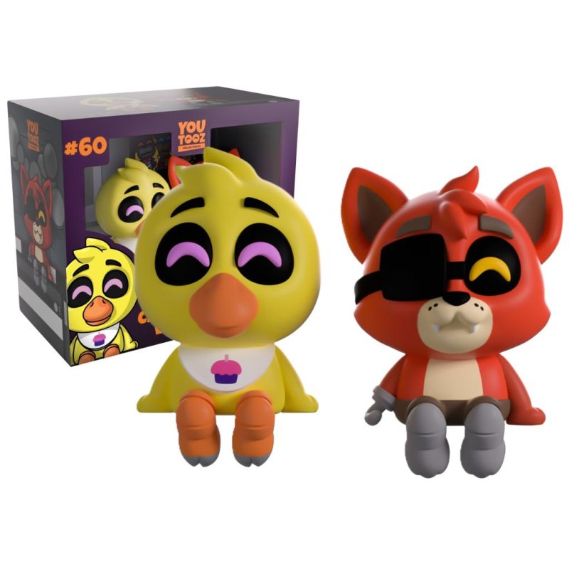 FIVE NIGHTS AT FREDDY'S - Chica & Foxy - Monitor Buddiez 6cm