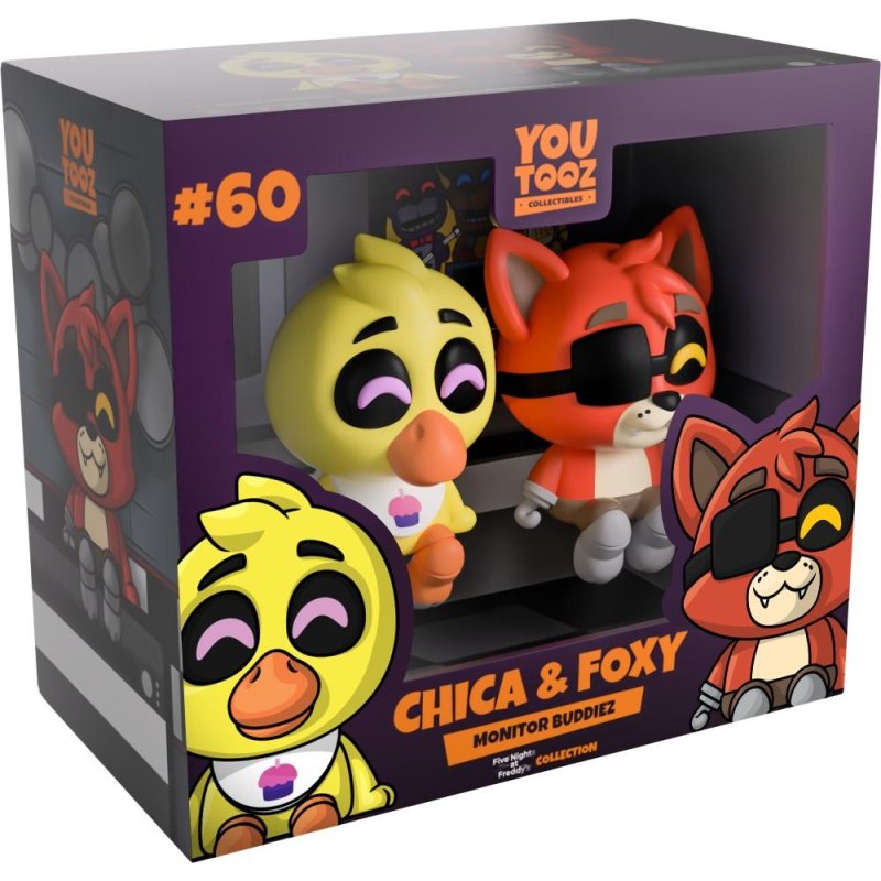 FIVE NIGHTS AT FREDDY'S - Chica & Foxy - Monitor Buddiez 6cm