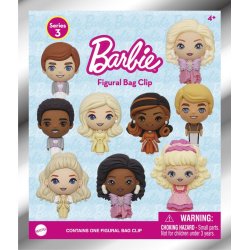 BARBIE - Series 3 - 3D Foam Bag Clip (Display 24 Pcs)