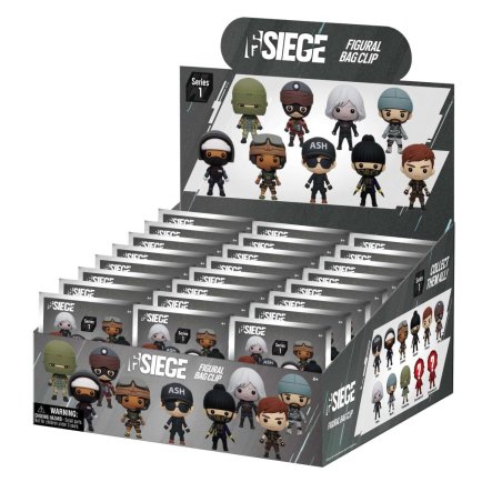 SIX SIEGE - Series 1 - 3D Foam Bag Clip (Display 24 Pcs)