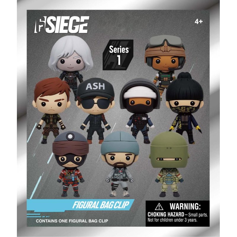 SIX SIEGE - Series 1 - 3D Foam Bag Clip (Display 24 Pcs)