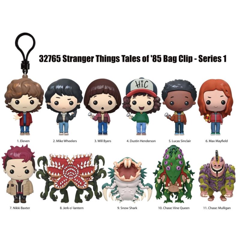 STRANGER THINGS TALES 85 - Series 1 -3D Foam Bag Clip (Display 24 Pcs)
