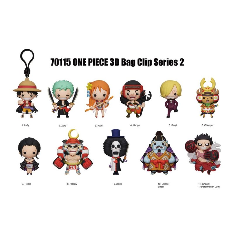 ONE PIECE - Series 2 - 3D Foam Bag Clip (Display 24 Pcs)