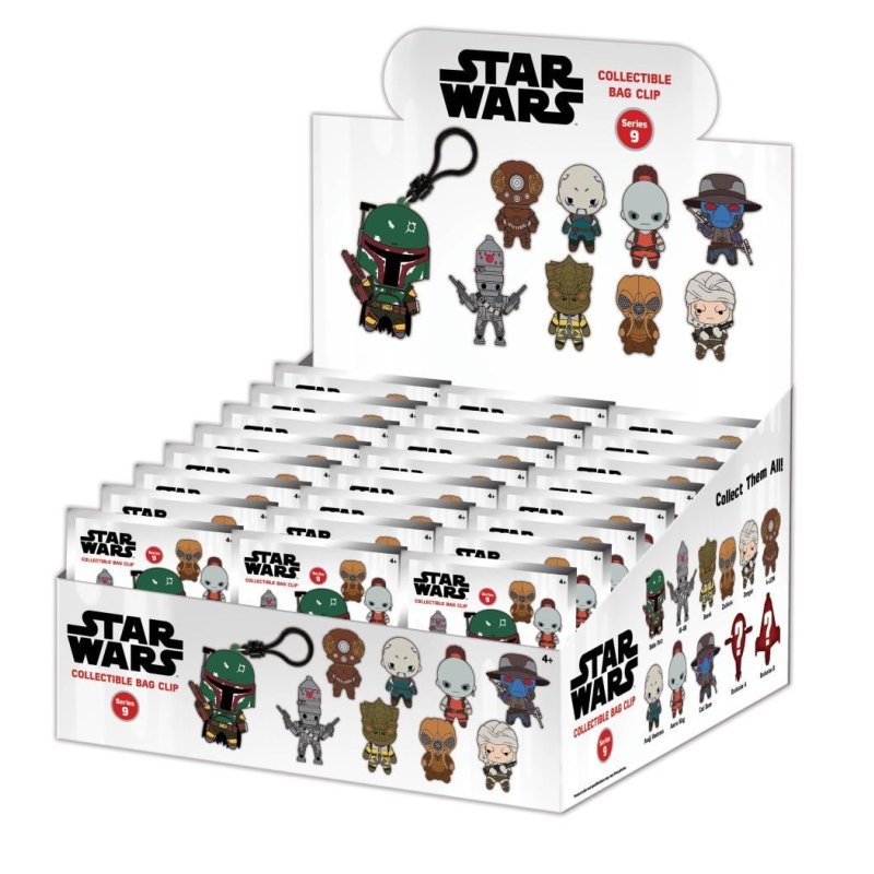 STAR WARS MOST WANTED - Series 1 - 3D Foam Bag Clip (Display 24 Pcs)
