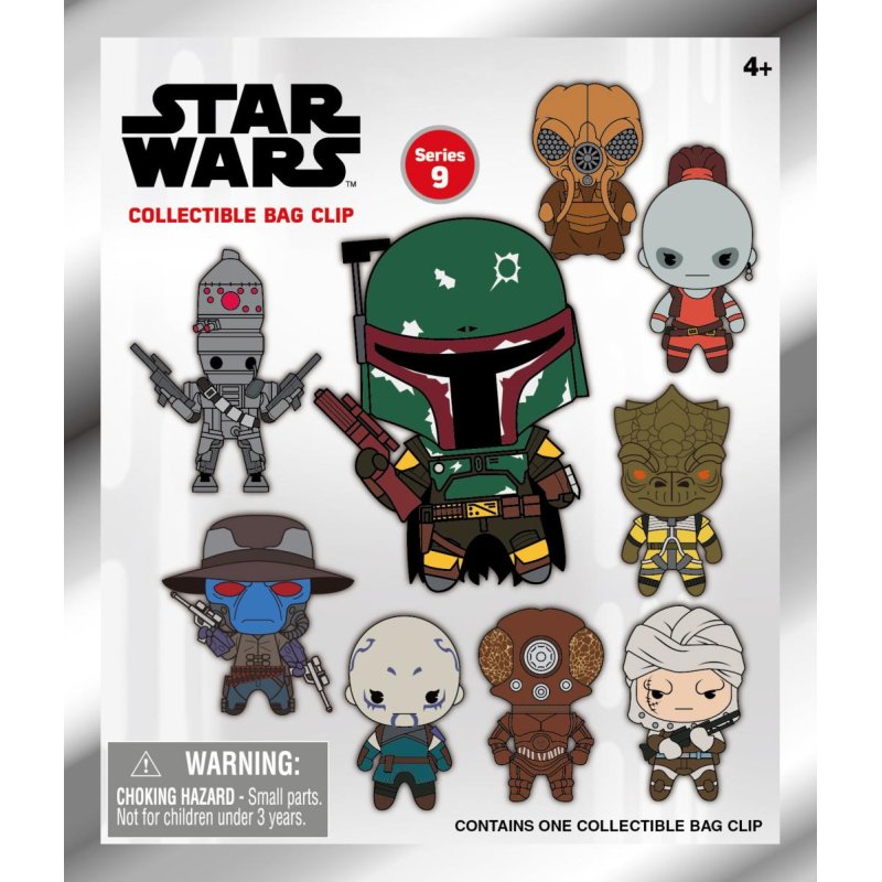 STAR WARS MOST WANTED - Series 1 - 3D Foam Bag Clip (Display 24 Pcs)