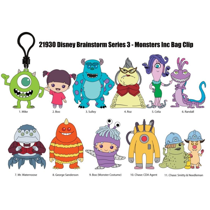 MONSTRES ET CIE - Series 76 - 3D Foam Bag Clip (Display 24 Pcs)