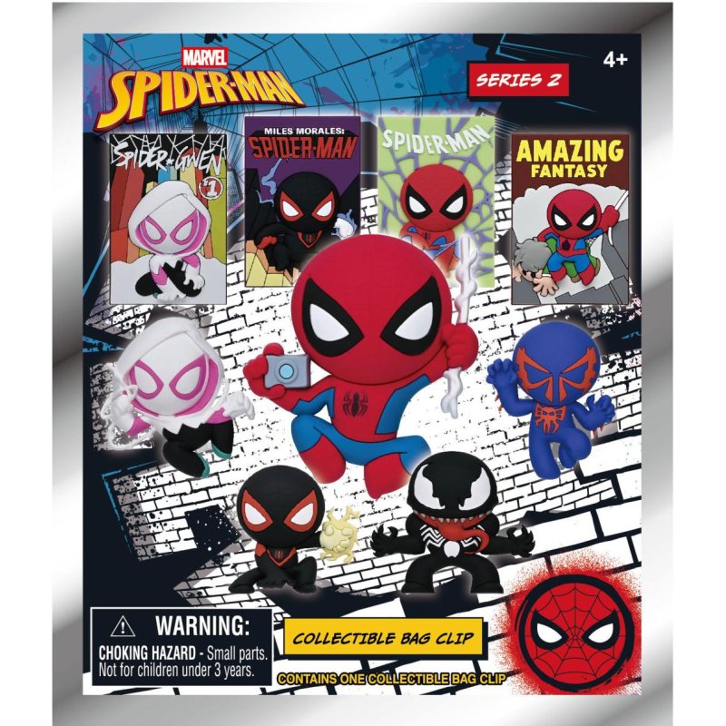SPIDER-MAN CLASSIC - Series 2 - 3D Foam Bag Clip (Display 24 Pcs)