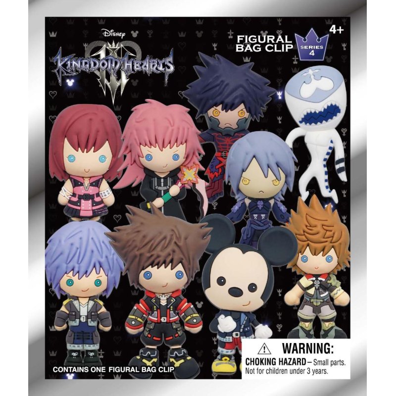 KINGDOM HEARTS - Series 4 - 3D Foam Bag Clip (Display 24 Pcs)