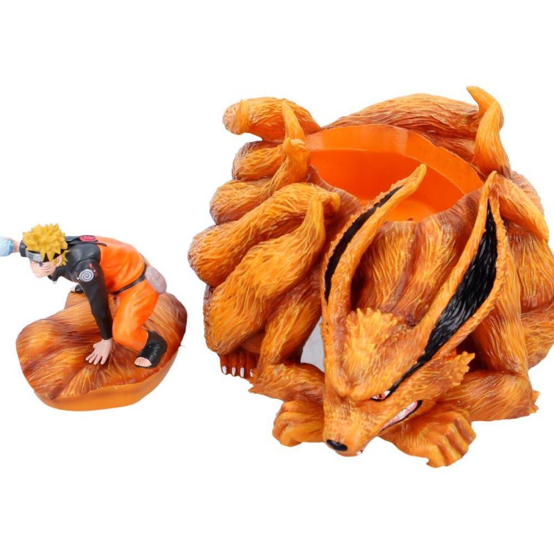 Naruto Shippuden - Boîte Naruto et Kurama 13cm
