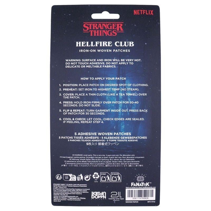 STRANGER THINGS - Set de 5 Ecussons en tissu