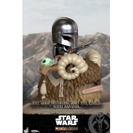 STAR WARS - Cosbaby - Wave 3 - Mandalorian & Child with Bantha