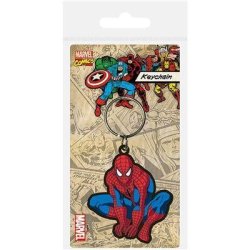 PORTE CLES SPIDERMAN ACCROUPI RUBBER