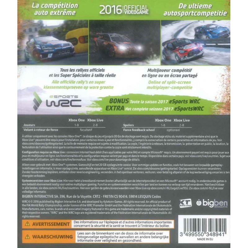 Bigben Interactive WRC 6 Standard Xbox One