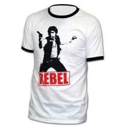 STAR WARS - T-Shirt Han Solo Rebel - White (XL)