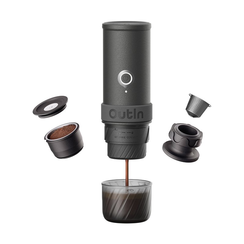 Outin OTEM-MO-01-AA-SG travel coffee maker Grey