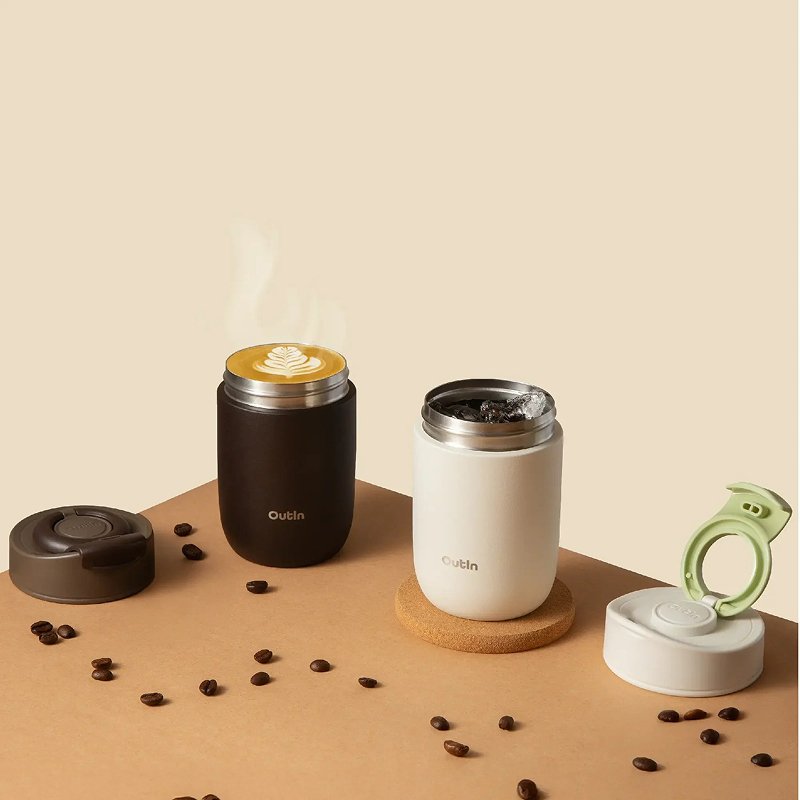 Outin OT-TUM-01-SW kubek podróżny 350 ml Sand Stainless steel
