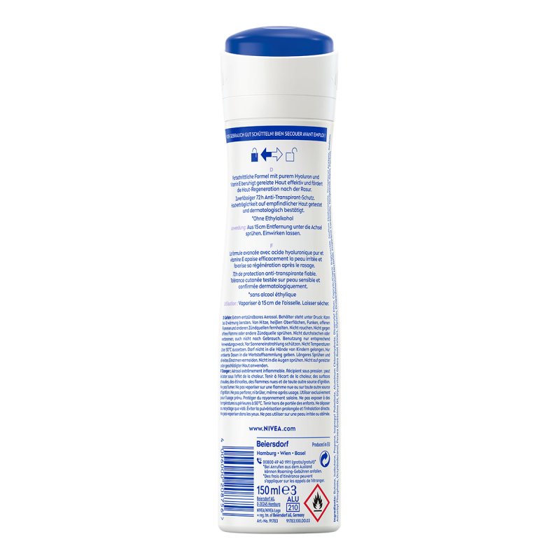 NIVEA Derma Control Sensitive Femmes Déodorant spray 150 ml 1 pièce(s)