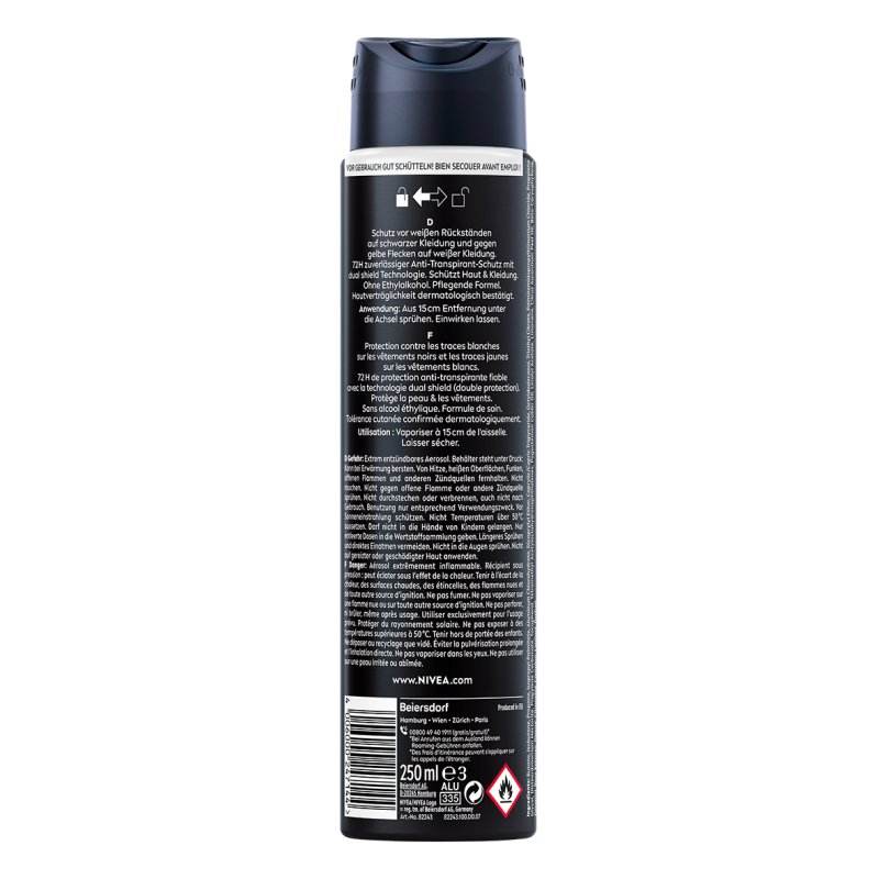 NIVEA MEN Black & White Spray deodorant 250 ml 1 pc(s)