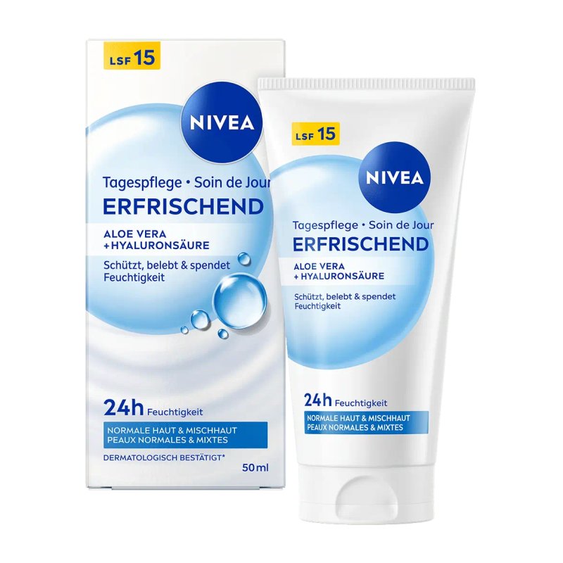 NIVEA Refreshing SPF 15 Crème de jour Visage, Cou 50 ml