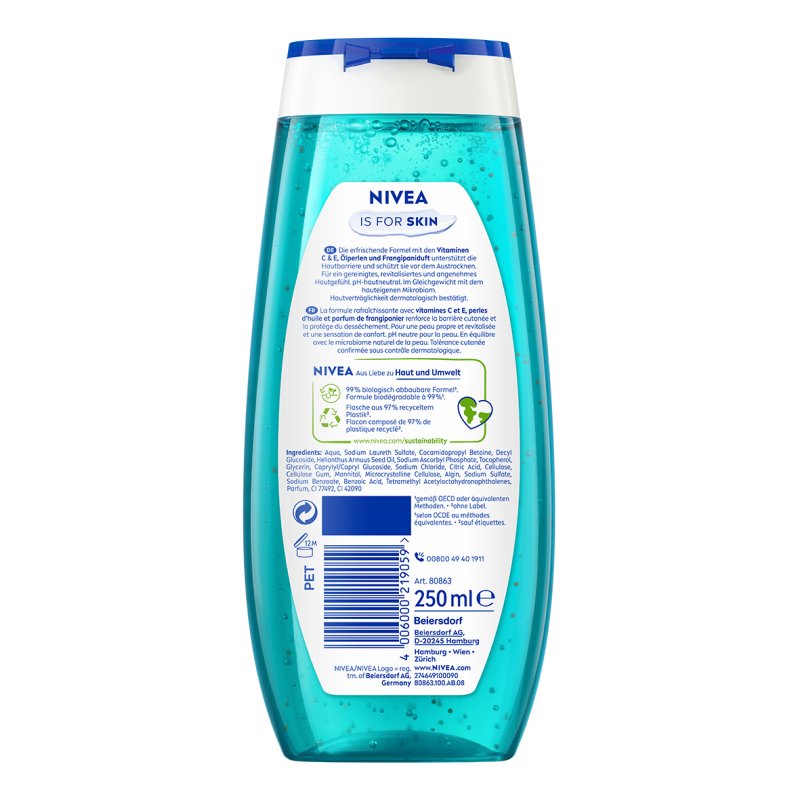 Nivea Shower Frangipani Oil 250ml