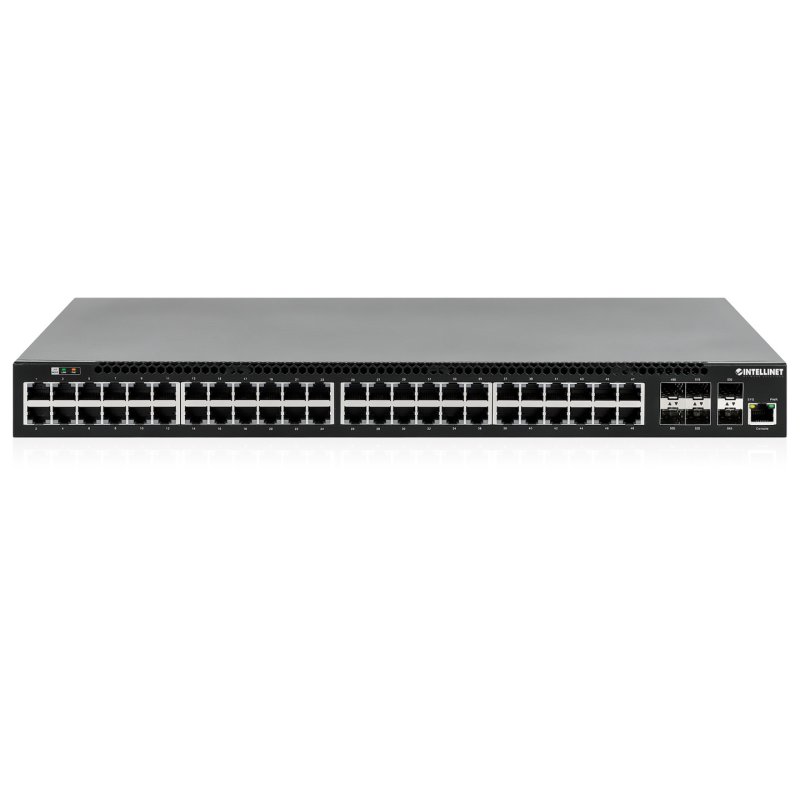 INTELLINET 54-P PoE Managed Switch 6x10GbE 850W