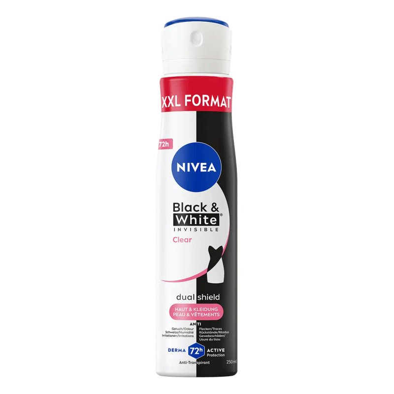 NIVEA Black & White Invisible Clear Femmes Déodorant spray 250 ml 1 pièce(s)