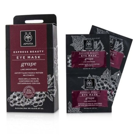 Apivita Express Beauty Eye Mask With Grape Line Smoothing 6x2ml Pack Of 6