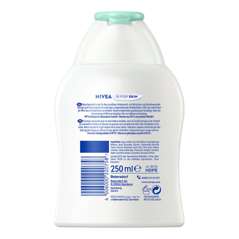 NIVEA Intimo Mild Fresh Intimate washing lotion Female 250 ml Bottle