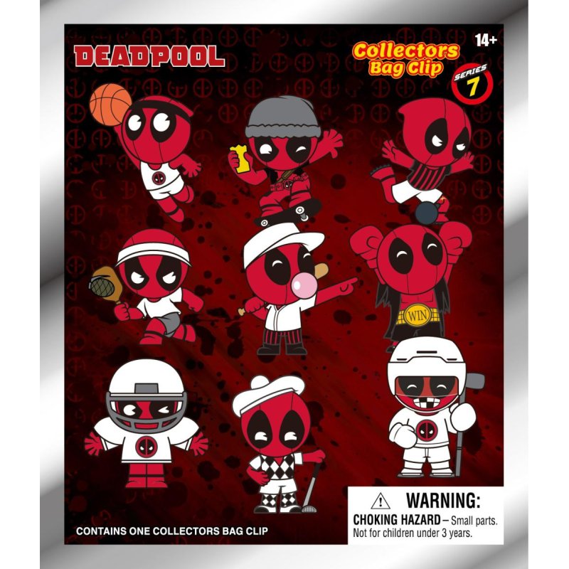 DEADPOOL - Series 7 - 3D Foam Bag Clip (Display 24 Pcs)