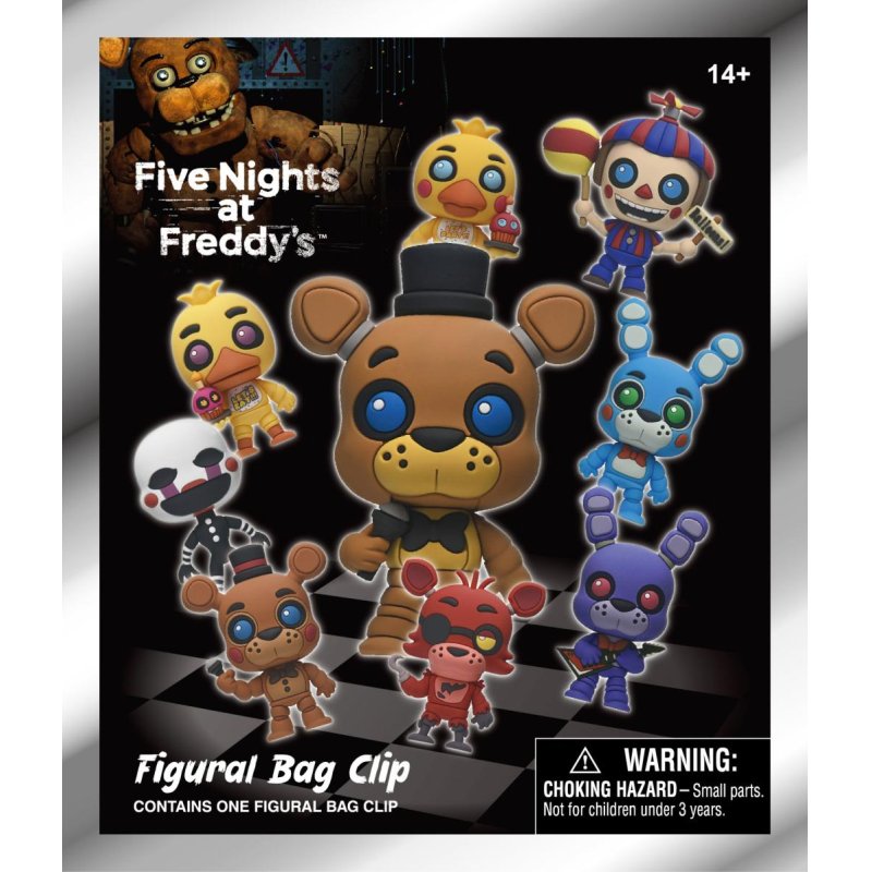 FIVE NIGHTS AT FREDDY'S - Series 1 - 3D Foam Bag Clip (Display 24 Pcs)