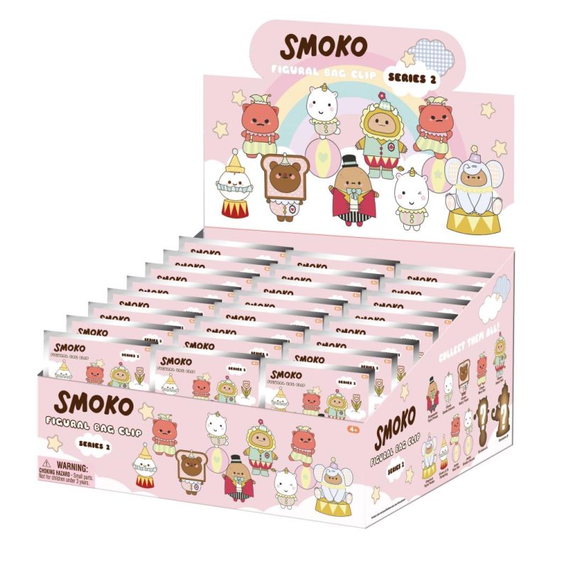 SMOKO - Series 2 - 3D Foam Bag Clip (Display 24 Pcs)