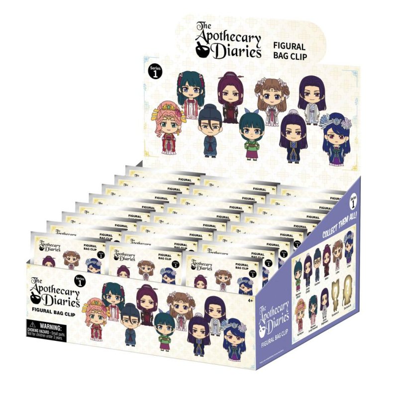 CARNETS DE L'APOTHICAIRE -Series 1 - 3D Foam Bag Clip (Display 24 Pcs)